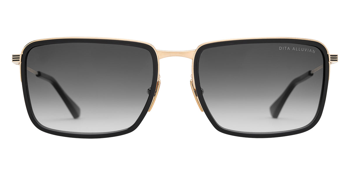 Dita® ALLUVIAN Sunglasses DT DTS201-A-01 54 - Black/White Gold