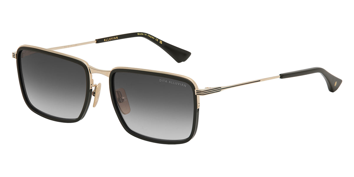 Dita® ALLUVIAN Sunglasses DT DTS201-A-01 54 - Black/White Gold