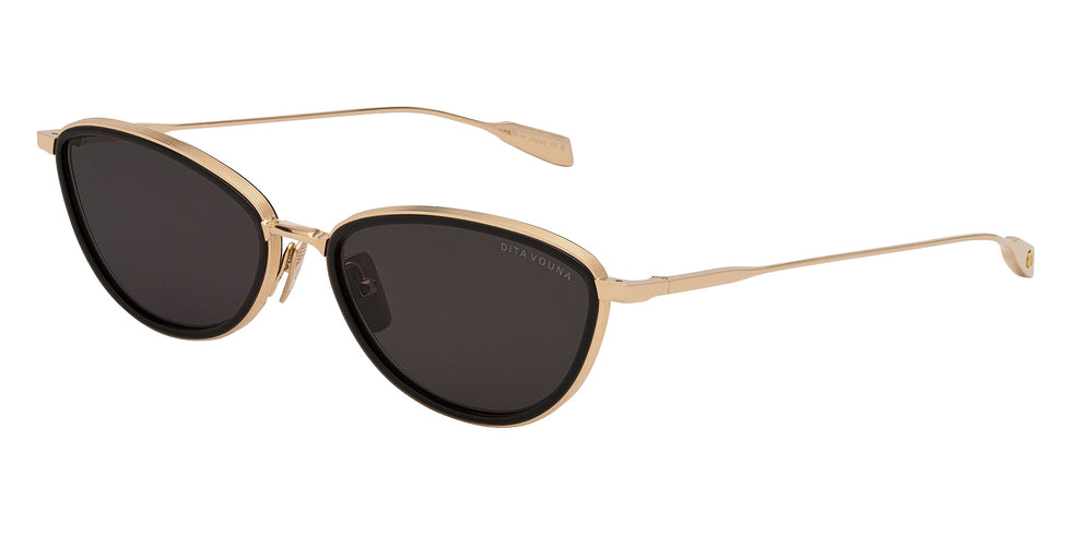 Dita® VOUNA Sunglasses DT DTS203-A-01 53 - White Gold/Black Glass