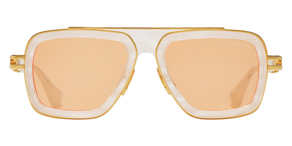 Dita® LXN-EVO Sunglasses DT DTS403-A-06 54 - White Swirl/Yellow Gold