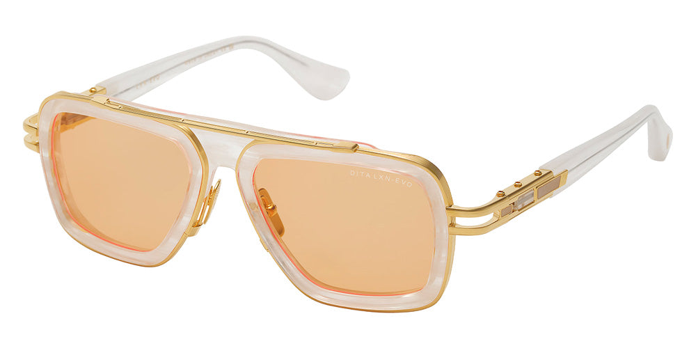 Dita® LXN-EVO Sunglasses DT DTS403-A-06 54 - White Swirl/Yellow Gold