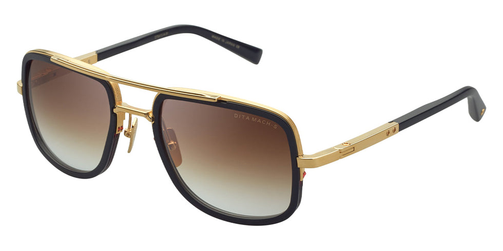 Dita® MACH-S Sunglasses DT DTS412-A-01 54 - Yellow Gold/Matte Black