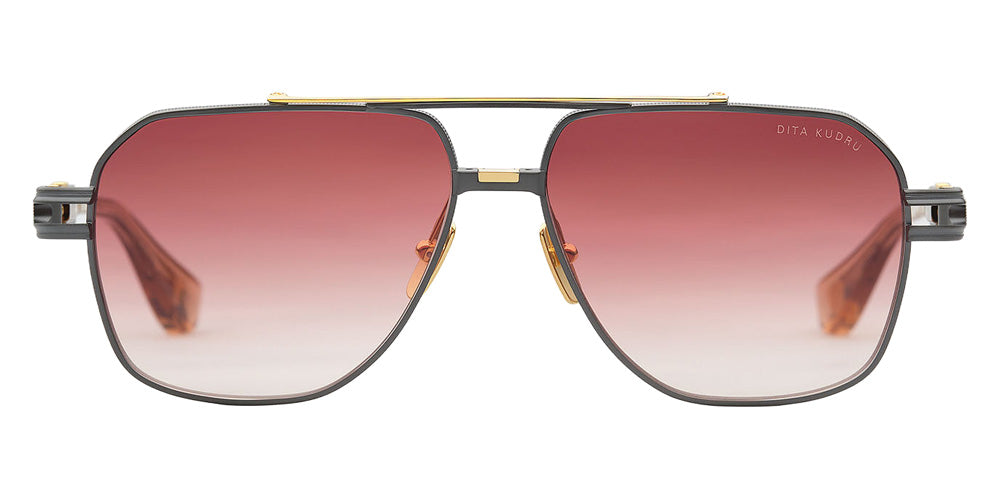 Dita® KUDRU Sunglasses DT DTS436-A-03 61 - Black Iron/Yellow Gold