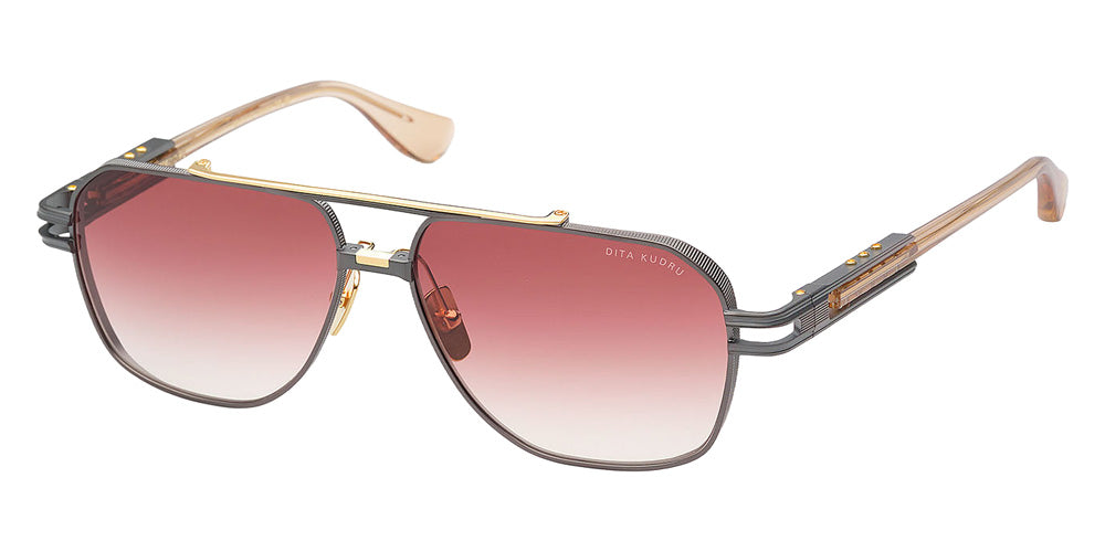 Dita® KUDRU Sunglasses DT DTS436-A-03 61 - Black Iron/Yellow Gold