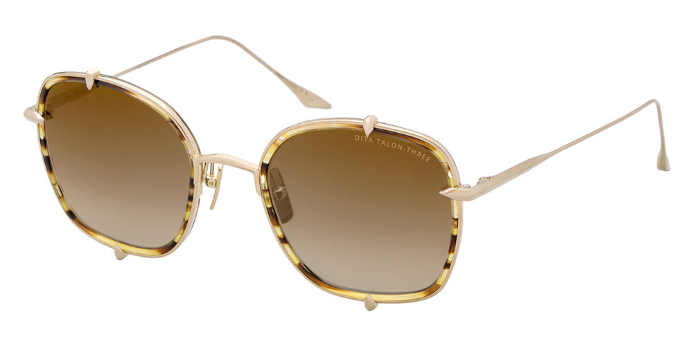 Dita® TALON-THREE Sunglasses DT DTS442-A-03 52 - Brown Hazel/White Gold