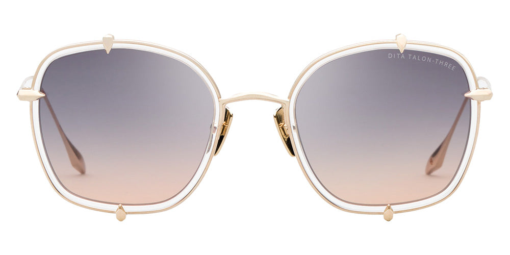 Dita® TALON-THREE Sunglasses DT DTS442-A-04 52 - Crystal Clear/White Gold
