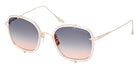 Dita® TALON-THREE Sunglasses DT DTS442-A-04 52 - Crystal Clear/White Gold