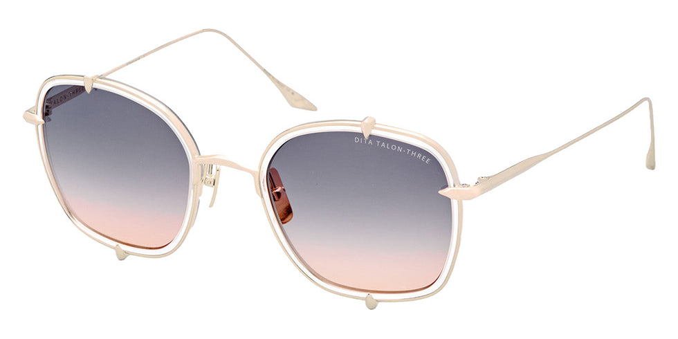 Dita® TALON-THREE Sunglasses DT DTS442-A-04 52 - Crystal Clear/White Gold