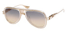 Dita® GRAND-DECADE Sunglasses DT DTS460-A-03 56 - Crystal Clear/Brushed White Gold