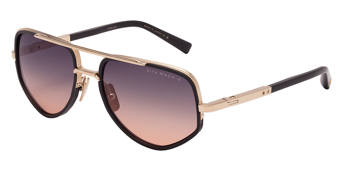 Dita® MACH-X Sunglasses DT DTS463-A-04 55 - Ebony/White Gold