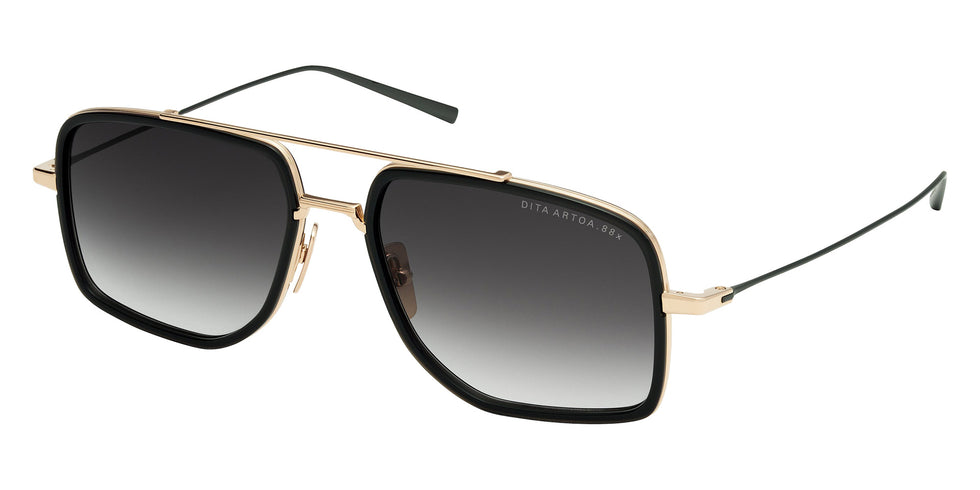 Dita® ARTOA.88x Sunglasses DT DTS471-A-02 57 - White Gold/Black Glass/Black Iron