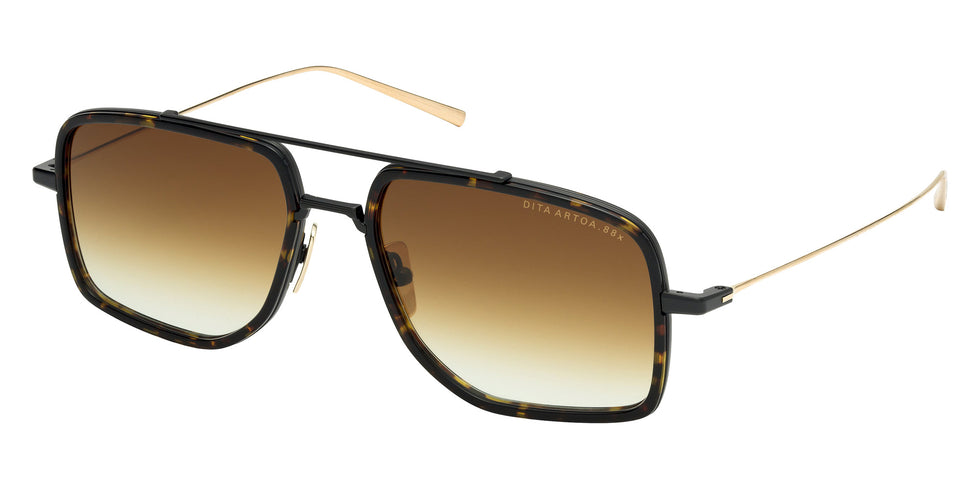 Dita® ARTOA.88x Sunglasses DT DTS471-A-03 57 - Matte Black/Dark Tortoise/White Gold