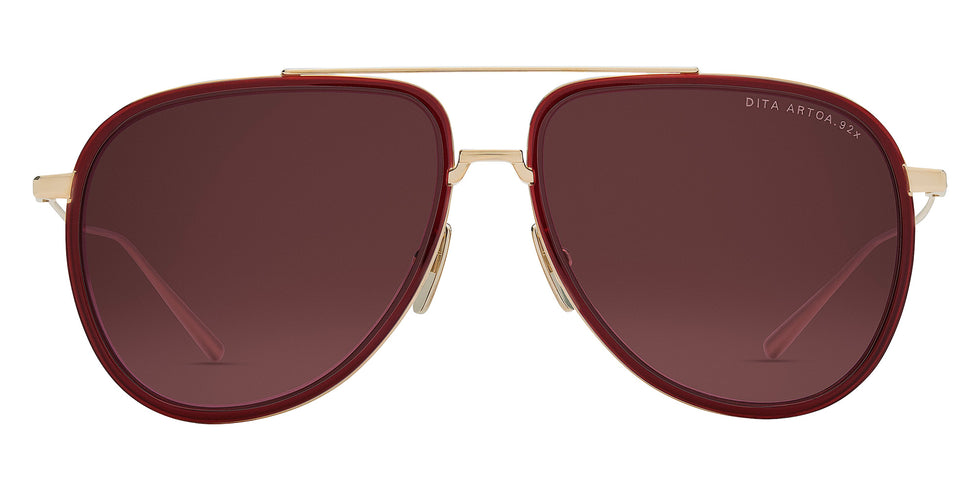 Dita® ARTOA.92x Sunglasses DT DTS472-A-03 58 - White Gold/Cherry Wine