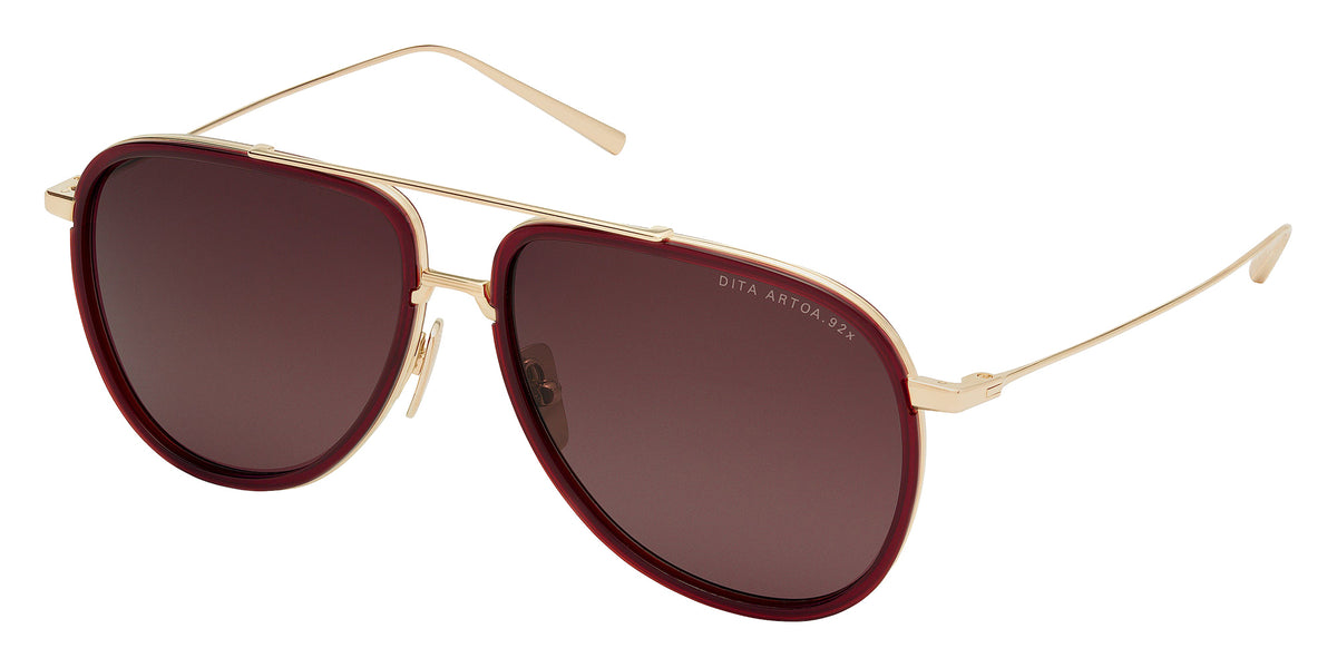Dita® ARTOA.92x Sunglasses DT DTS472-A-03 58 - White Gold/Cherry Wine