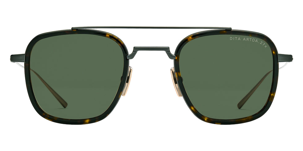 Dita® ARTOA.27x Sunglasses DT DTS474-A-02 47 - Black Iron/Dark Tortoise/Antique Yellow Gold