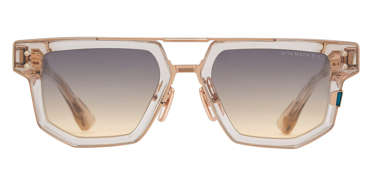 Dita® MACH-NINE Sunglasses DT DTS478-A-02 54 - Khaki Crystal/Rose Gold