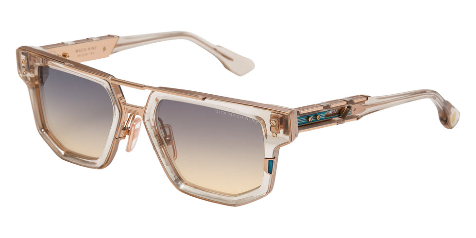 Dita® MACH-NINE Sunglasses DT DTS478-A-02 54 - Khaki Crystal/Rose Gold