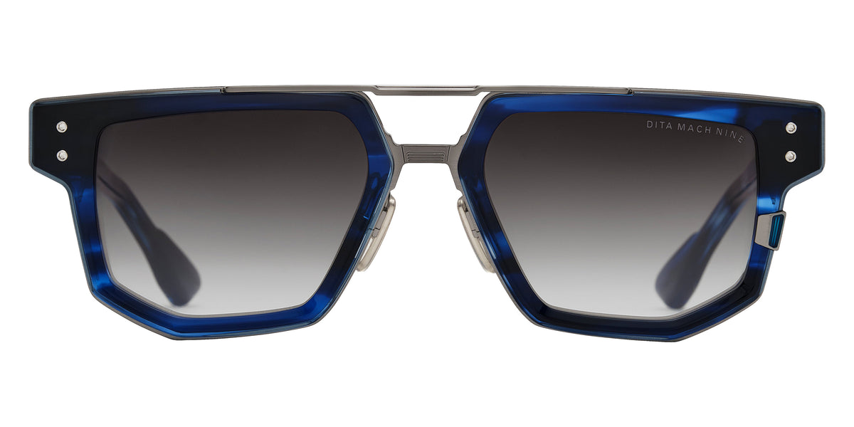 Dita® MACH-NINE Sunglasses DT DTS478-A-03 54 - Blue Swirl/Antique Silver