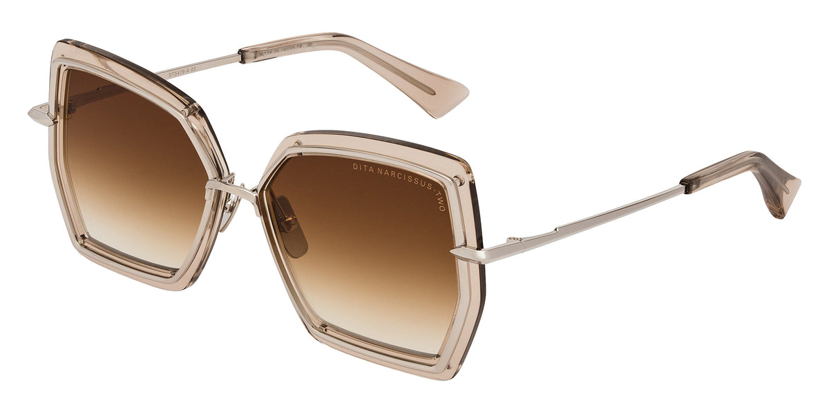 Dita® NARCISSUS-TWO Sunglasses DT DTS479-A-03 54 - Silver/Khaki Crystal