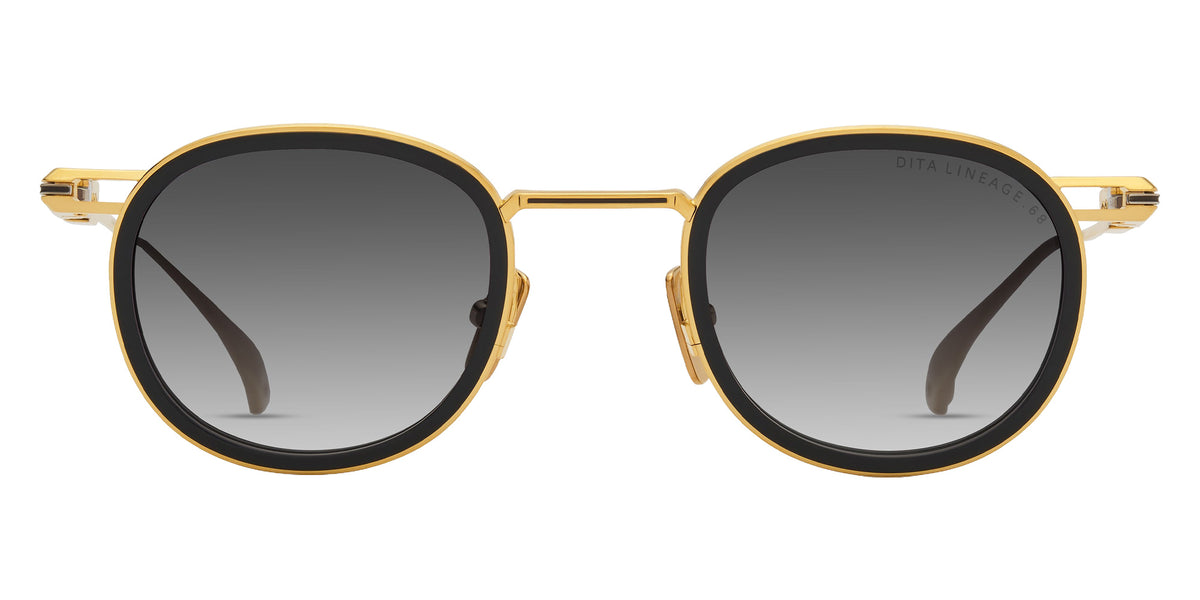 Dita® LINEAGE.68x Sunglasses DT DTS482-A-01 46 - Yellow Gold/Black/Shiny Silver