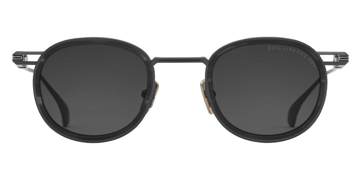 Dita® LINEAGE.68x Sunglasses DT DTS482-A-02 46 - Black Iron/Ink Swirl/Shiny Silver