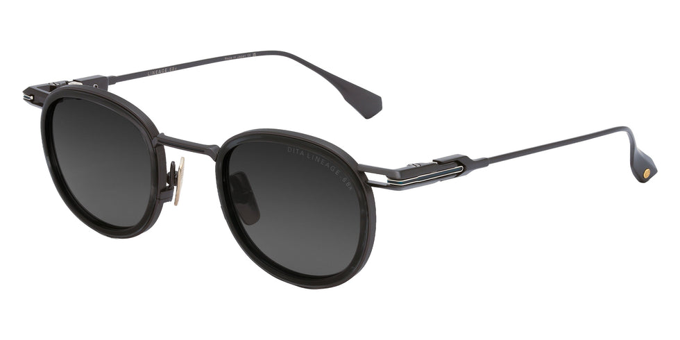 Dita® LINEAGE.68x Sunglasses DT DTS482-A-02 46 - Black Iron/Ink Swirl/Shiny Silver