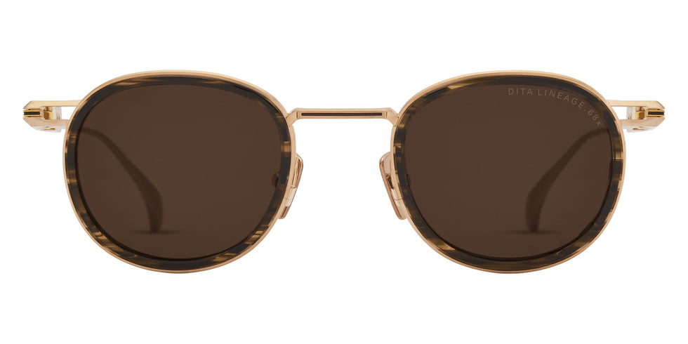 Dita® LINEAGE.68x Sunglasses DT DTS482-A-03 46 - Brush White Gold/Burnt Timber/Yellow Gold