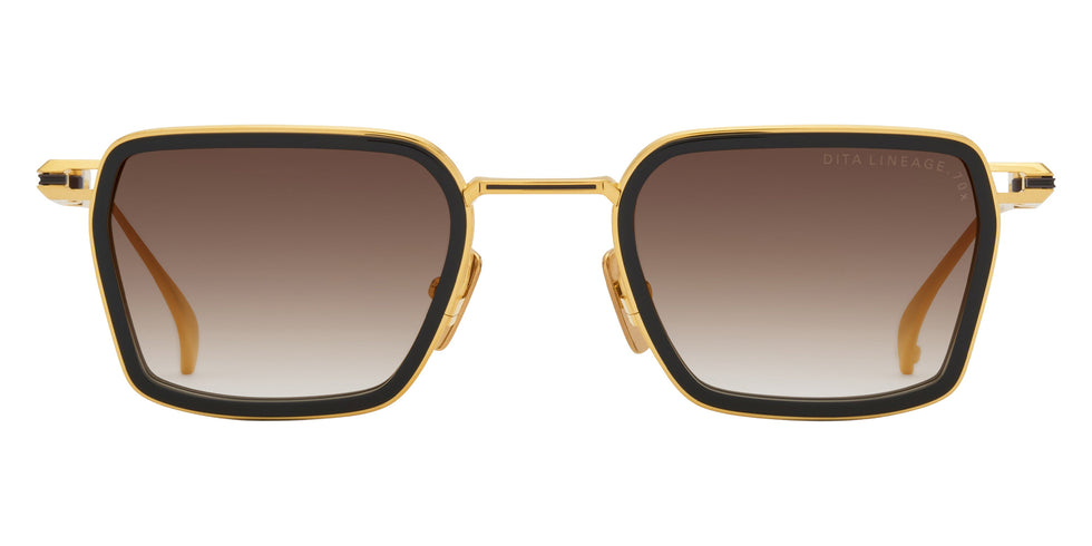 Dita® LINEAGE.70x Sunglasses DT DTS483-A-01 48 - Yellow Gold/Black/Black Iron