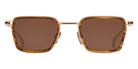 Dita® LINEAGE.70x Sunglasses DT DTS483-A-02 48 - White Gold /Brown Hazel/Black Iron
