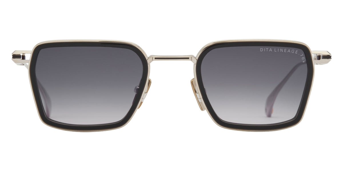 Dita® LINEAGE.70x Sunglasses DT DTS483-A-03 48 - Shiny Silver/Black Glass/Black Iron