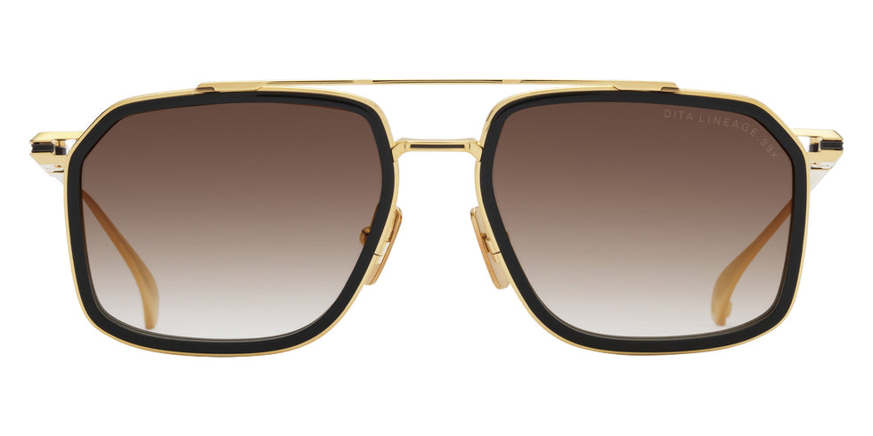 Dita® LINEAGE.99x Sunglasses DT DTS484-A-01 53 - Yellow Gold/Black/Black Iron