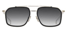 Dita® LINEAGE.99x Sunglasses DT DTS484-A-02 53 - Shiny Silver/Navy/Yellow Gold