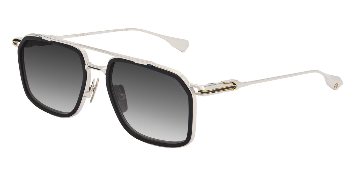 Dita® LINEAGE.99x Sunglasses DT DTS484-A-02 53 - Shiny Silver/Navy/Yellow Gold