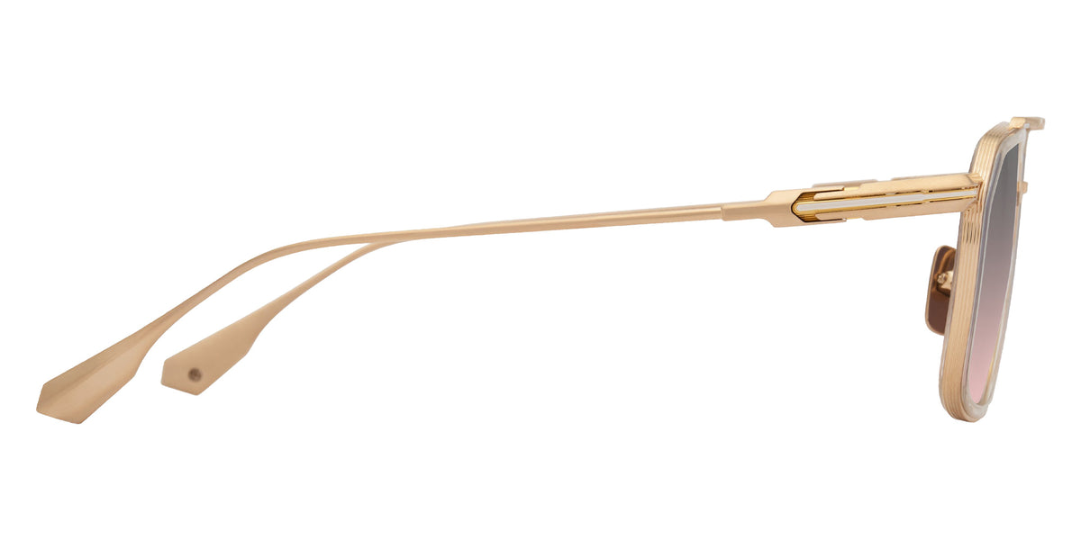 Dita® LINEAGE.99x Sunglasses DT DTS484-A-04 53 - Brushed White Gold/Crystal Clear/Yellow Gold