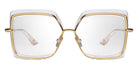 Dita® NARCISSUS Sunglasses DT DTS503-58-04 58 - Crystal Clear/Yellow Gold
