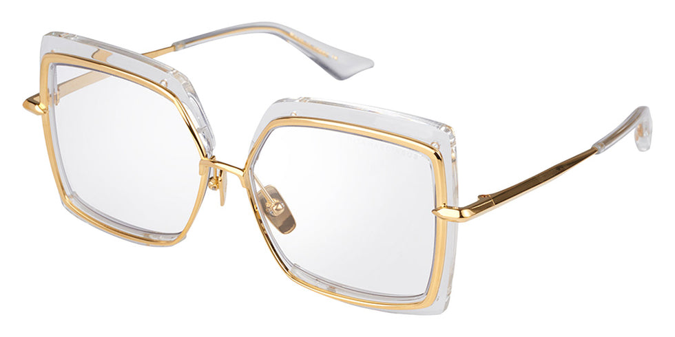 Dita® NARCISSUS Sunglasses DT DTS503-58-04 58 - Crystal Clear/Yellow Gold
