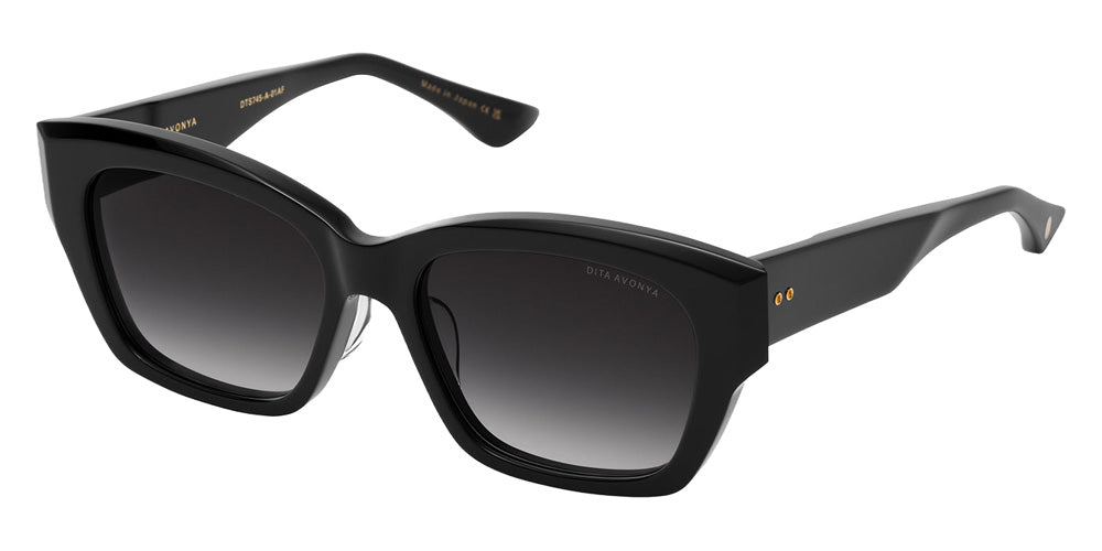 Dita® AVONYA Sunglasses DT DTS745-A-01 55 - Black/Yellow Gold