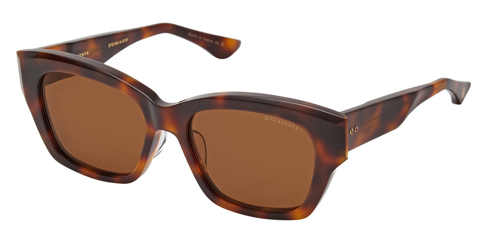 Dita® AVONYA Sunglasses DT DTS745-A-02 55 - Hazy Tortoise/White Gold