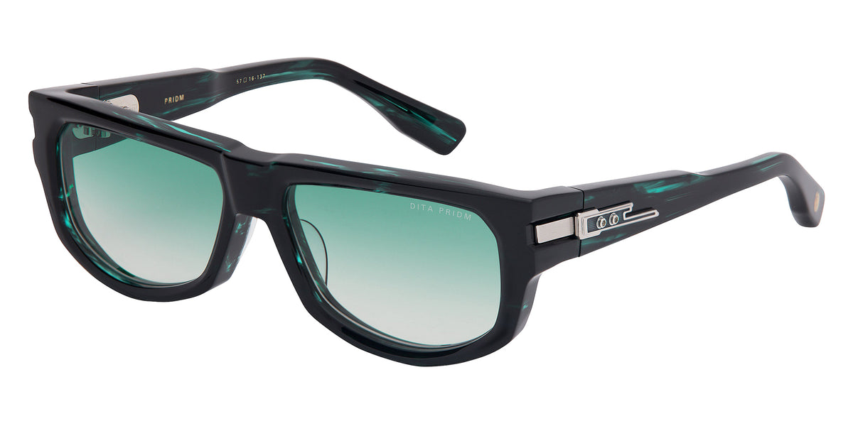Dita® PRIDM Sunglasses DT DTS753-A-01 57 - Storm Swirl/Silver/Green