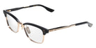 Dita® STATESMAN-SIX Eyeglasses DT DTX132-55-02-Z 55 - Matte Black/White Gold/Matte Black