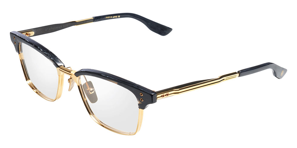 Dita® STATESMAN-SIX Eyeglasses DT DTX132-55-03-Z 55 - Dark Grey Swirl/Yellow Gold/Black Iron