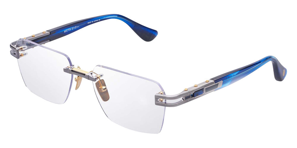 Dita® META-EVO Rx Eyeglasses DT DTX154-A-02 56 - Antique Silver Blue Swirl