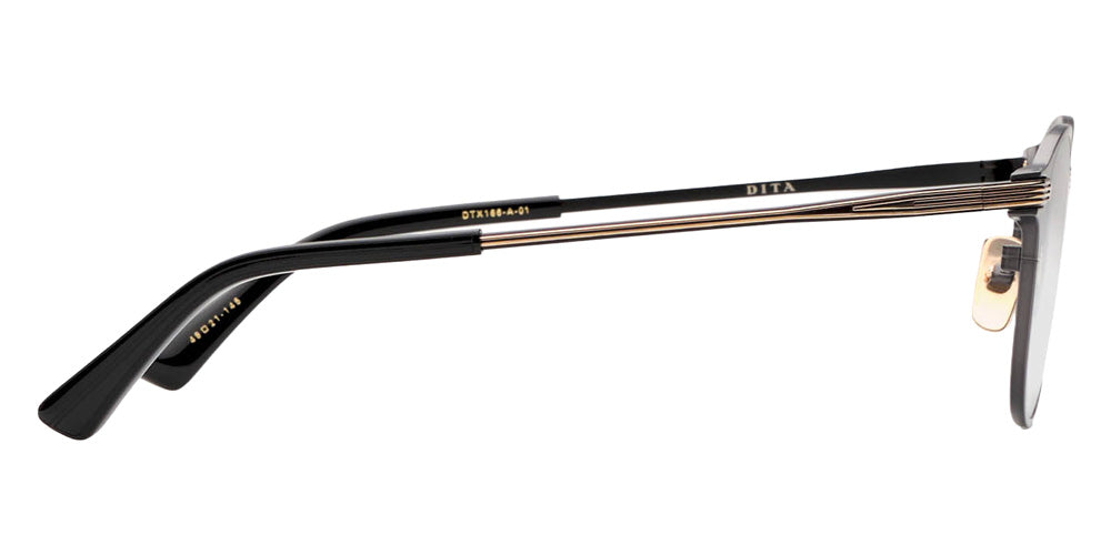 Dita® RADICON Eyeglasses DT DTX166-A-01 48 - Black Iron/Yellow Gold