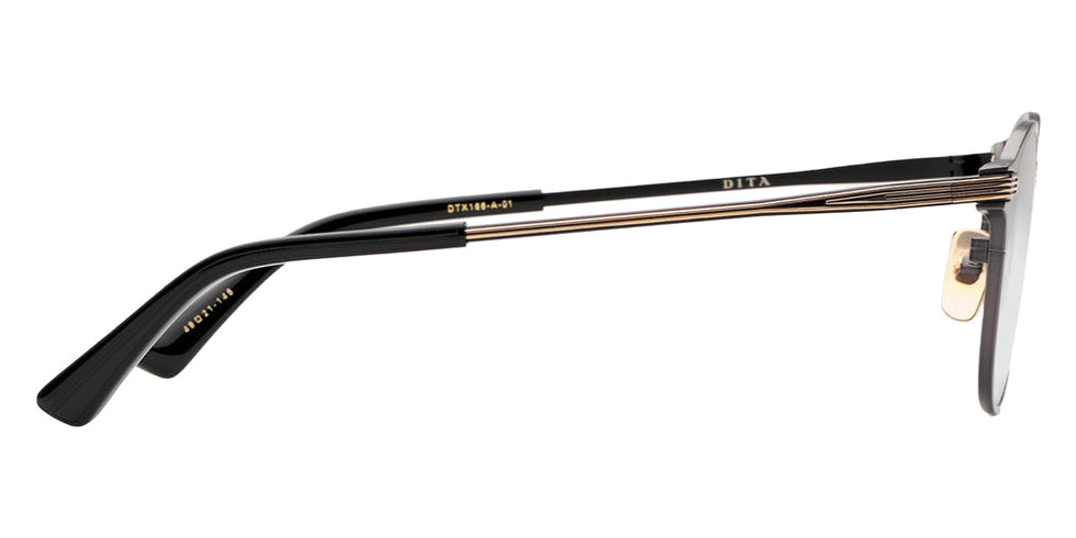 Dita® RADICON Eyeglasses DT DTX166-A-01 48 - Black Iron/Yellow Gold