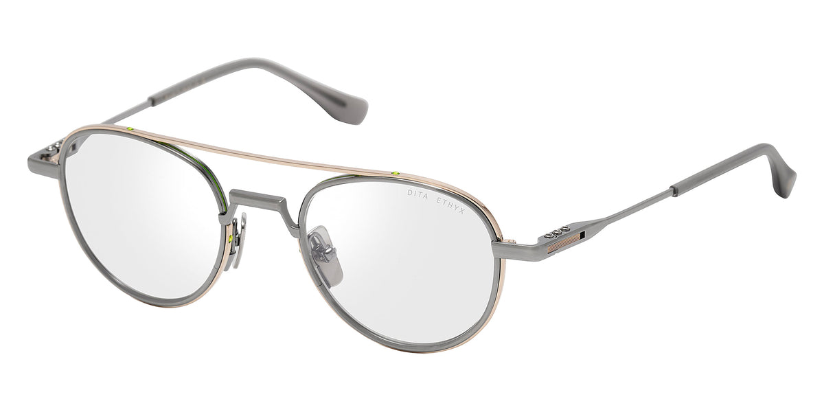 Dita® ETHYX Eyeglasses DT DTX189-A-02 49 - White Gold/Antique Silver