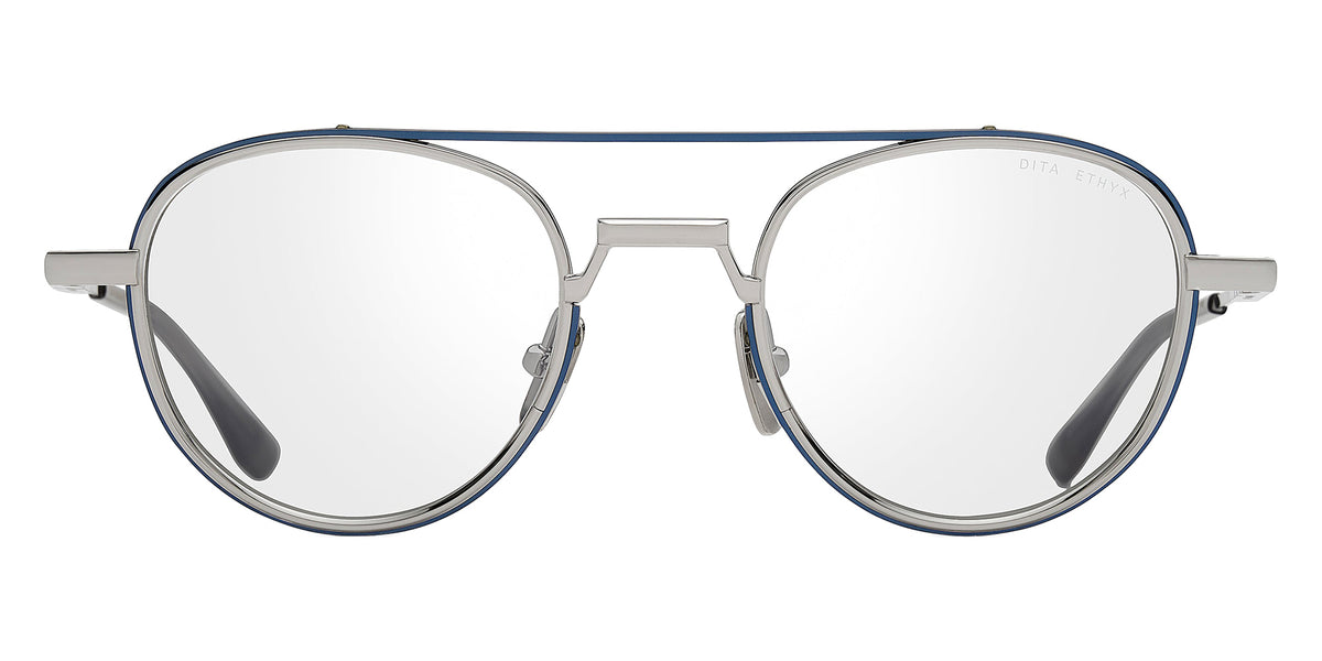 Dita® ETHYX Eyeglasses DT DTX189-A-03 49 - Blue Iron/Shiny Silver