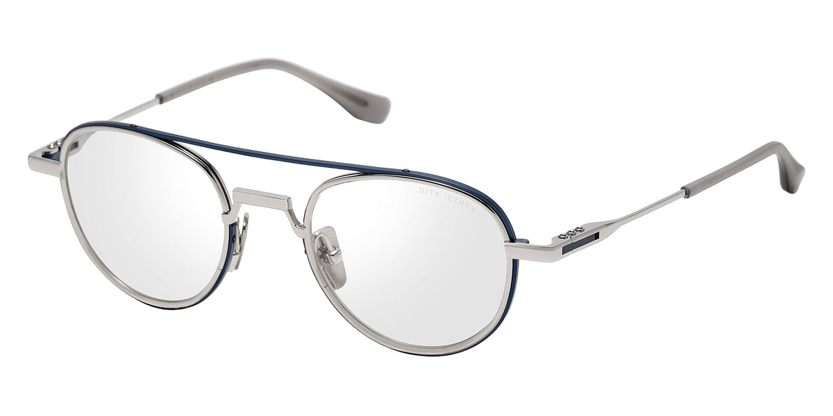 Dita® ETHYX Eyeglasses DT DTX189-A-03 49 - Blue Iron/Shiny Silver