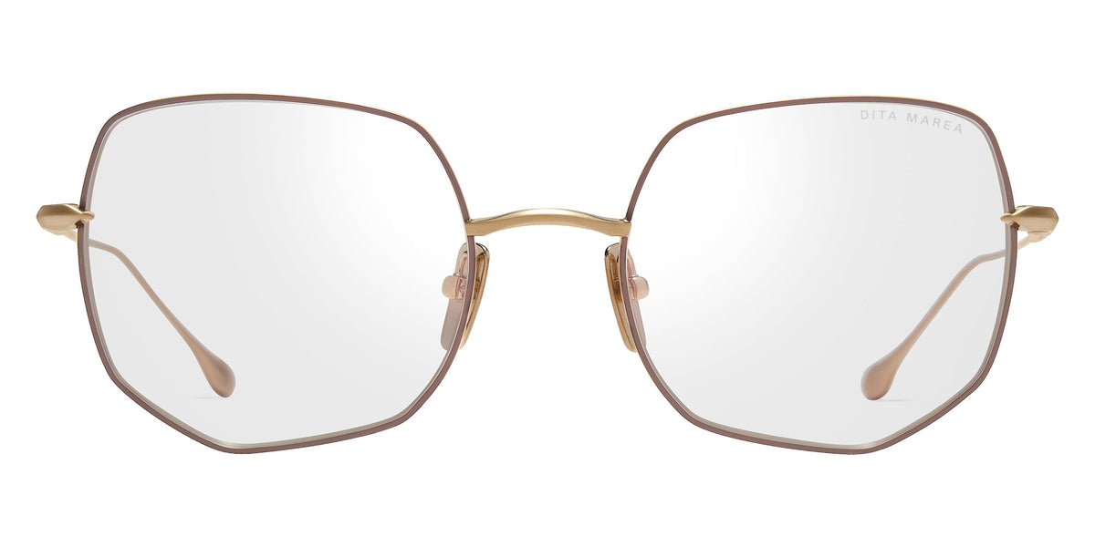 Dita® MAREA Eyeglasses DT DTX192-A-02 53 - Brushed White Gold/Mahogany