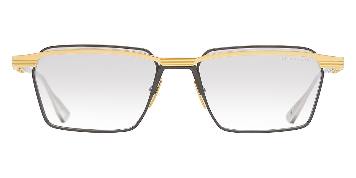 Dita® TRILINE Eyeglasses DT DTX195-A-01 55 - Yellow Gold/Black Iron