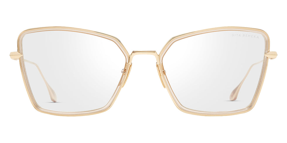 Dita® BEHCKA Eyeglasses DT DTX196-A-02 55 - White Gold/Khaki Crystal